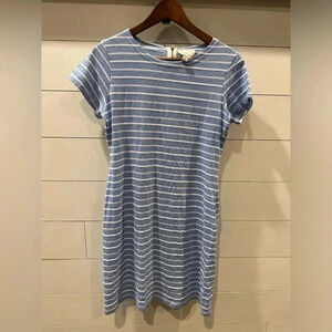 Sail to Sable Blue/ White Striped Dress- medium